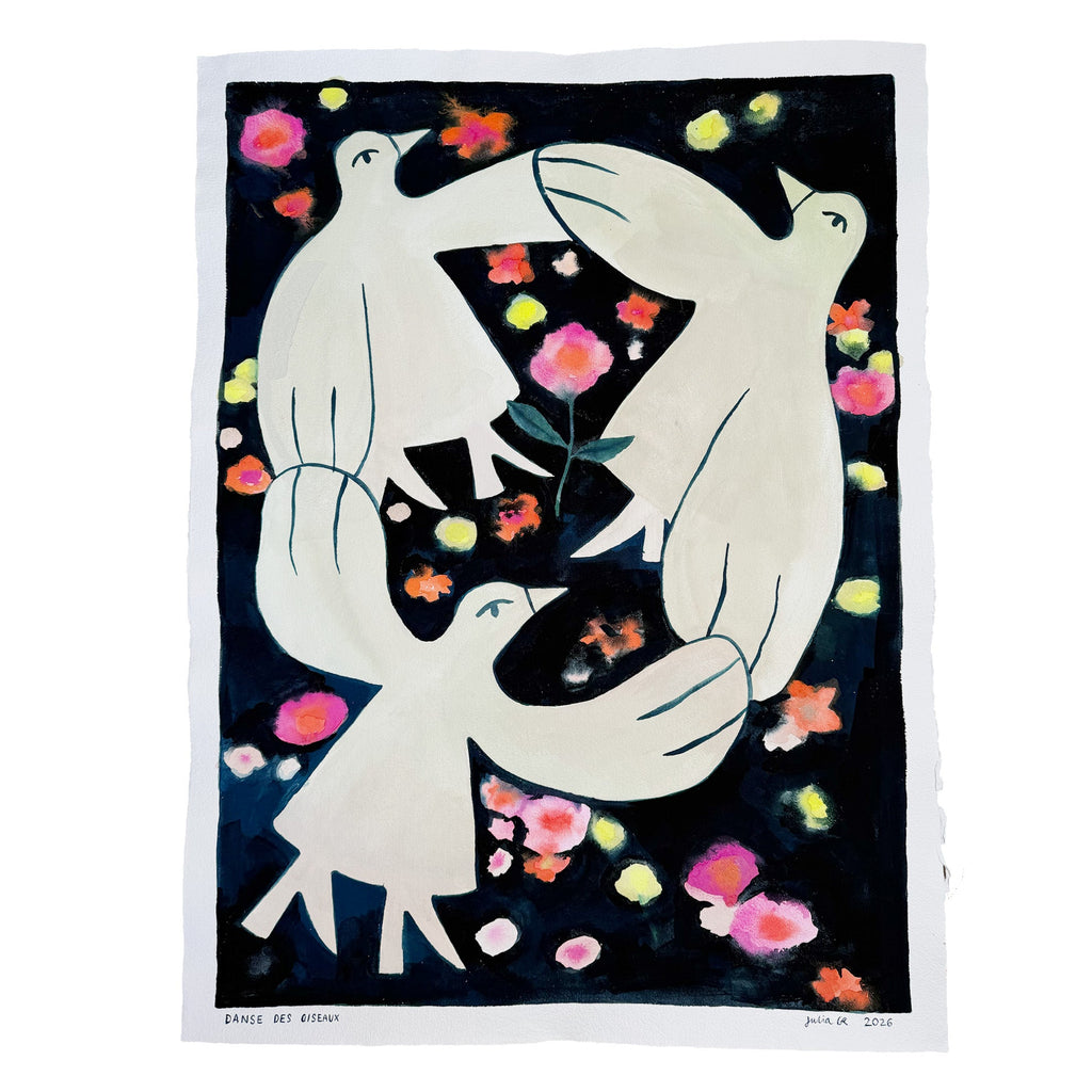 DANSE DES OISEAUX (Original Painting) – 29.56 × 39.38 inches — by Julia GR