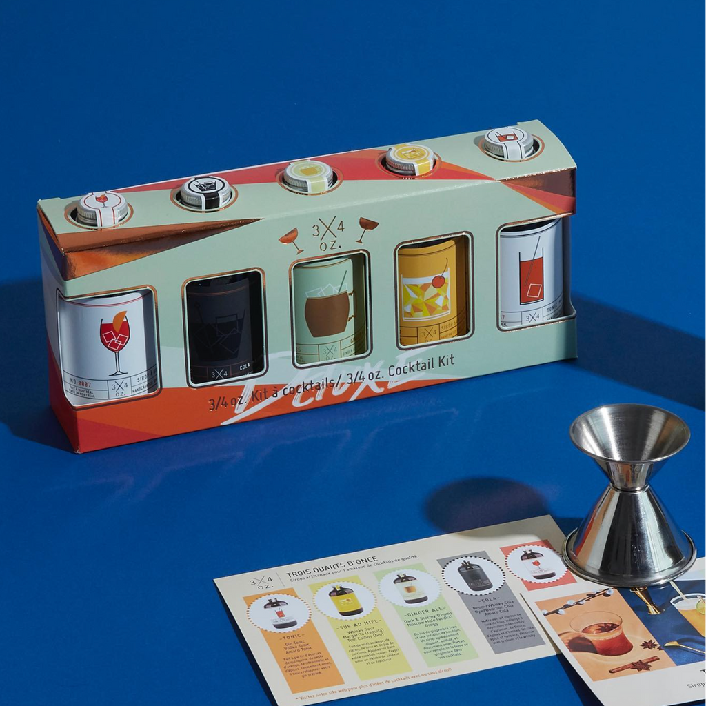 DELUXE COCKTAIL SET, 5x120ml Syrup — by 3/4oz. Tonic
