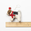DOG WITH RED SCARF - HANGING FELT ORNAMENT — by The Winding Road