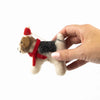 DOG WITH RED SCARF - HANGING FELT ORNAMENT — by The Winding Road