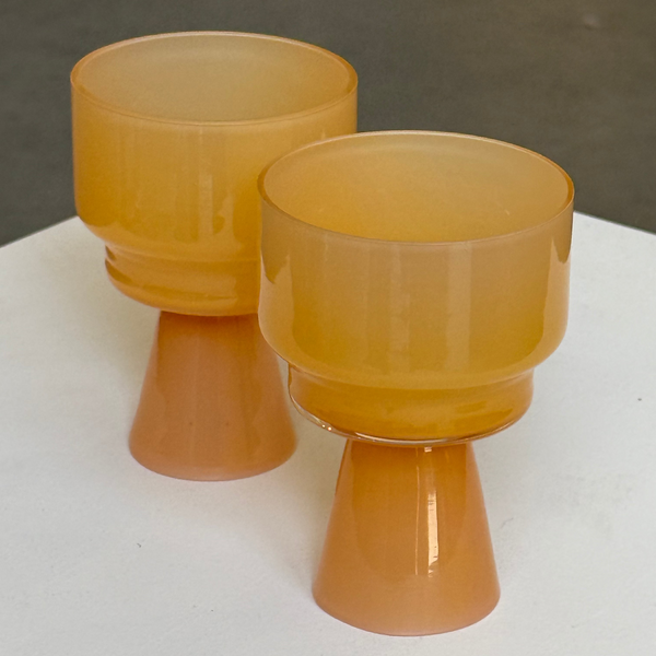 ENSEMBLE DE 2 VERRES À VIN, ORANGE SAHARA – par Fusion f.