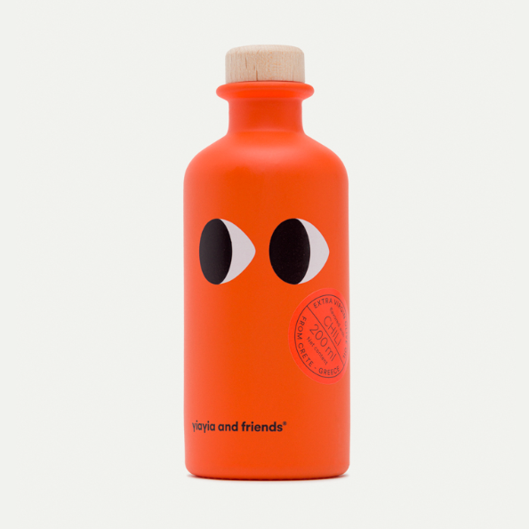Extra Virgin Olive Oil With Chili, 200 ml — by Yiayia and Friends