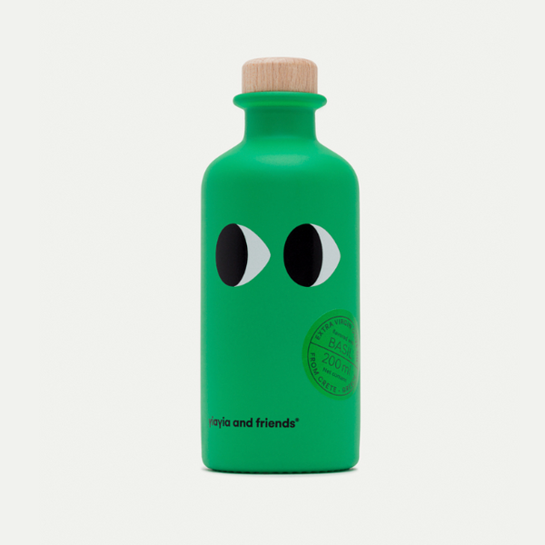 Extra Virgin Olive Oil With Basil, 200 ml — by Yiayia and Friends