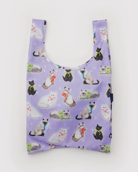 REUSABLE BAG "FANCY CATS" (multiple sizes) — by Baggu