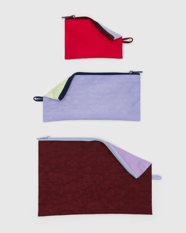 FLAT POUCH SET (KALEIDOSCOPE MIX) — by Baggu