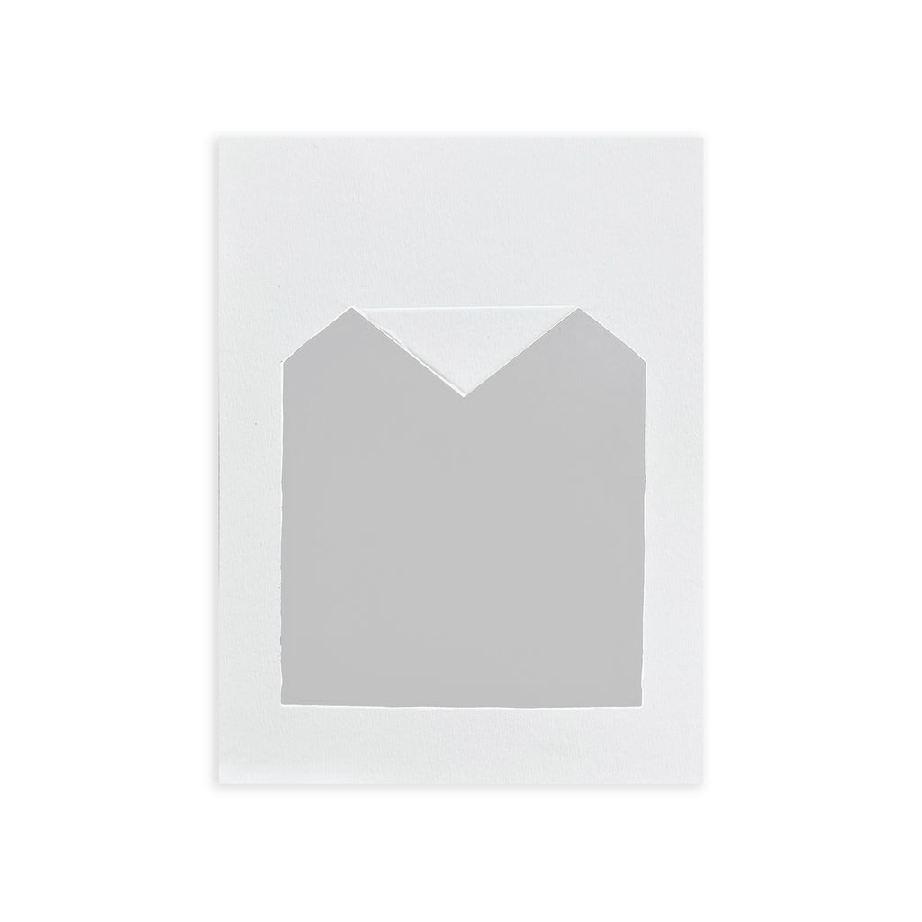 FOLDED SHAPES #01 ARGENT, impression fer à dorer, 15 x 21 cm – par Julie Safirstein