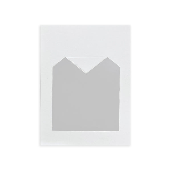 FOLDED SHAPES #01 SILVER, Hot Stamping Print, 15 x 21 cm – by Julie Safirstein