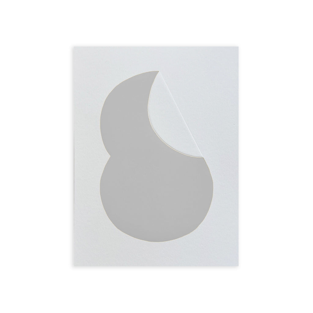 FOLDED SHAPES #02 ARGENT, impression fer à dorer, 15 x 21 cm – par Julie Safirstein