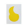 FOLDED SHAPES #02 JAUNE, impression fer à dorer, 15 x 21 cm – par Julie Safirstein