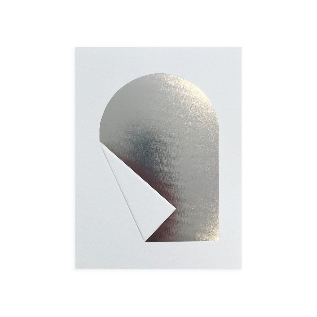 FOLDED SHAPES #03 ARGENT, impression fer à dorer, 15 x 21 cm – par Julie Safirstein