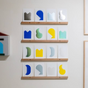 FOLDED SHAPES #01 JAUNE, impression fer à dorer, 15 x 21 cm – par Julie Safirstein