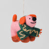 "FLIP" DOG FELT ORNAMENT— by Cari Vander Yacht