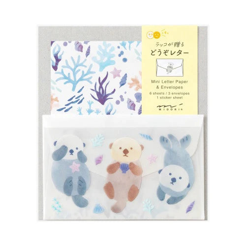 FOR YOU SEA OTTER, MINI LETTER SET WITH STICKERS — by Midori