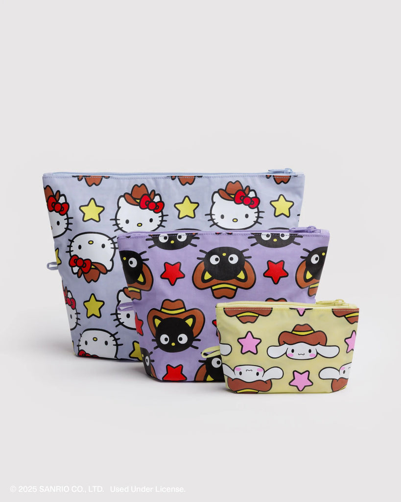GO POUCH SET "HELLO KITTY AND FRIENDS WESTERN" — by Baggu