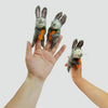 GRAY BUNNY - FINGER PUPPET — by The Winding Road