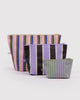 ENSEMBLE DE 3 POCHETTES « CANDY SHOP STRIPES »  — par Baggu