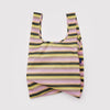 STANDARD "GRADIENT STRIPE PINK & YELLOW" REUSABLE BAG — by Baggu