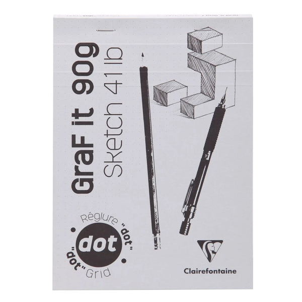 GRAF IT 90G A5 - Bloc de dessin à quadrillage pointillé (Plusieurs couleurs)— par Clairefontaine