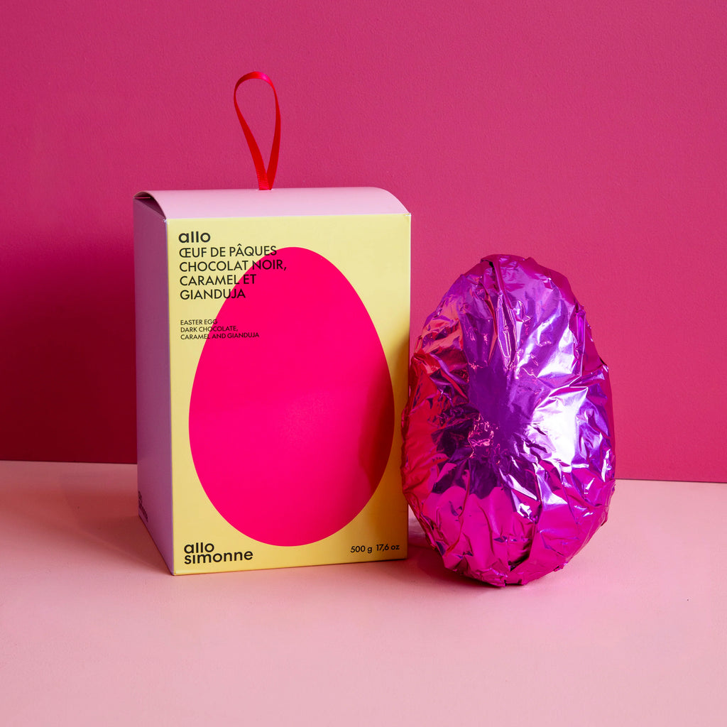 DARK CHOCOLATE EASTER EGG - Caramel & Gianduja (Limited Edition) — by Allo Simone