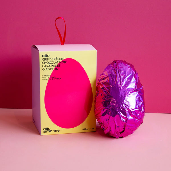 DARK CHOCOLATE EASTER EGG - Caramel & Gianduja (Limited Edition) — by Allo Simone