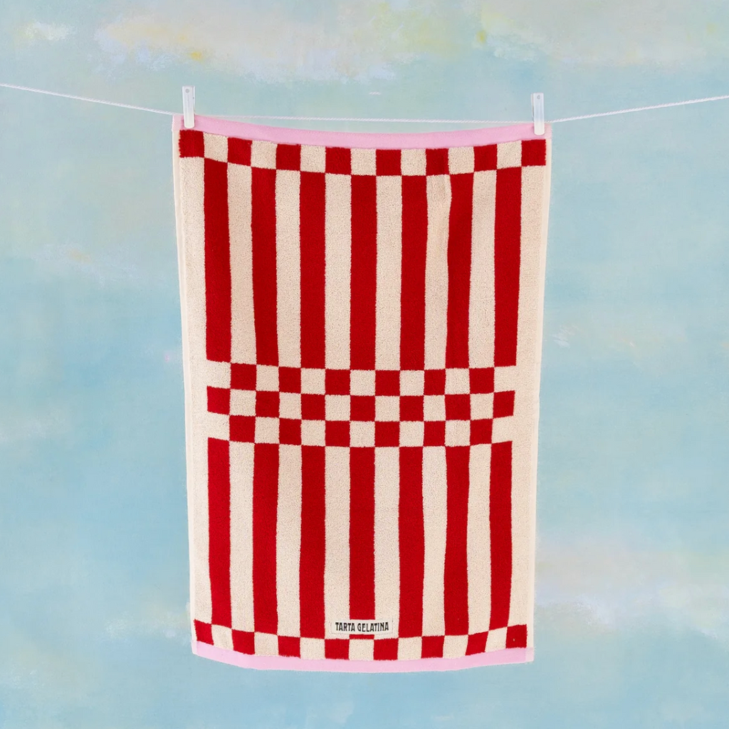 Serviette Clubhouse – Rouge (Formats variés) — par Tarta Gelatina