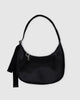 MEDIUM RECYCLED LEATHER CRESCENT BAG, Black — by Baggu