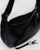 MEDIUM RECYCLED LEATHER CRESCENT BAG, Black — by Baggu