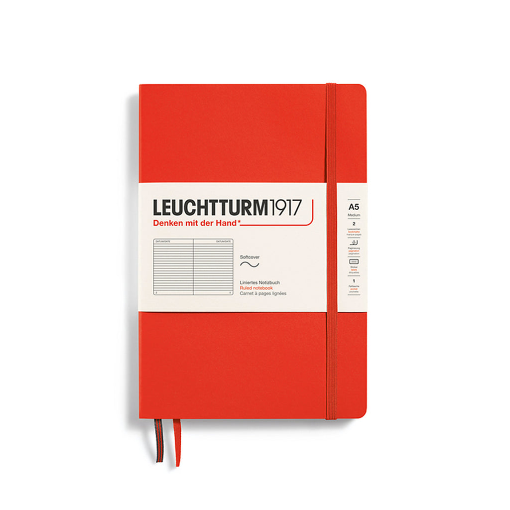 CARNET DE NOTE MOYEN (A5) COUVERTURE SOUPLE, LOBSTER (Plusieurs styles) — par Leuchtturm1917