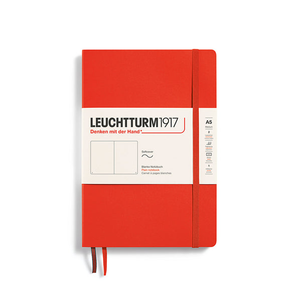 MEDIUM (A5) NOTEBOOK SOFTCOVER, LOBSTER (Multiple Styles) — by Leuchtturm1917