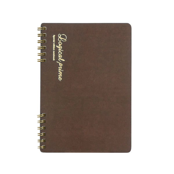 BROWN LOGICAL PRIME W RING NOTEBOOK, (Multiple sizes) – by Nakabayashi