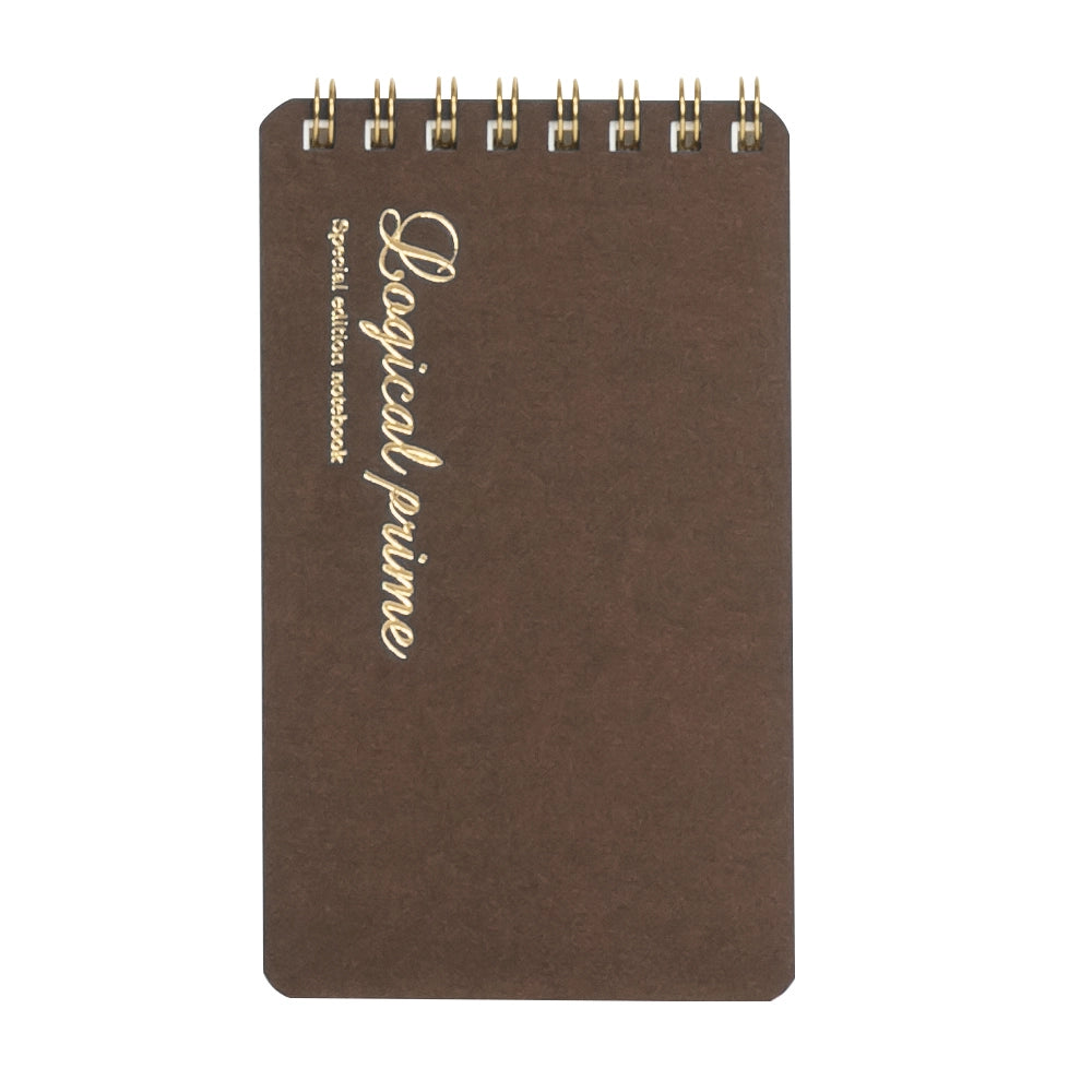 BROWN LOGICAL PRIME W RING NOTEBOOK, (Multiple sizes) – by Nakabayashi