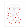 LA SAISON DES FRAISES (Original Painting) 11" x 14" — by Isabelle Feliu