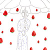 LA SAISON DES FRAISES (Original Painting) 11" x 14" — by Isabelle Feliu