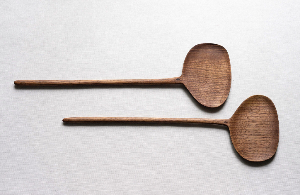 SERVICE SPOON SET IN BLACK WALNUT, 41 cm (Multiple Shapes)  — par Lemyre