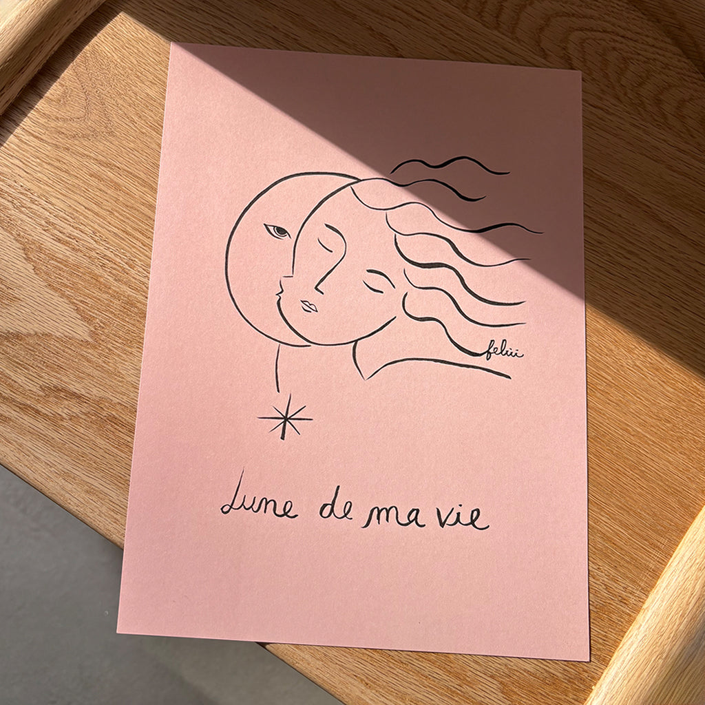 LUNE DE MA VIE, 8.25" x 11.75" — by Isabelle Feliu