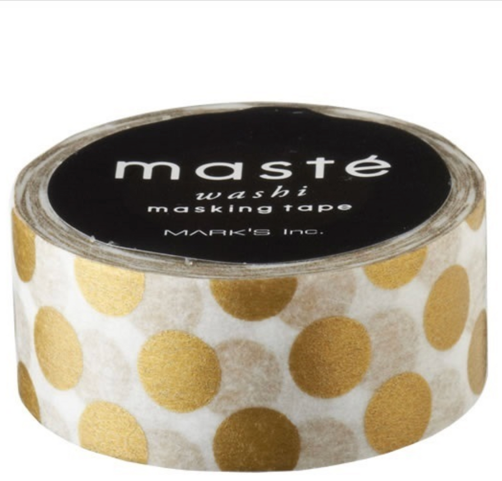 RUBAN WASHI MASTÉ, POIS OR OU ARGENT — par MARK'S