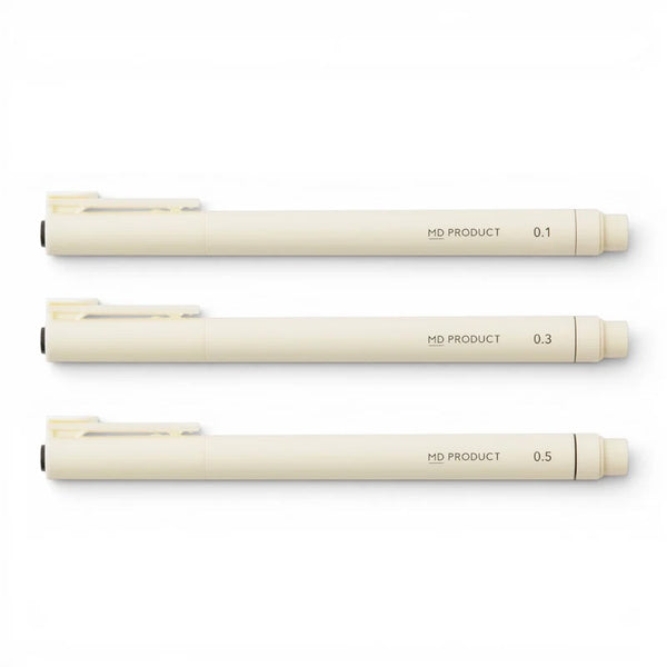 MD DRAWING PEN BLACK (Multiple sizes) — by Midori