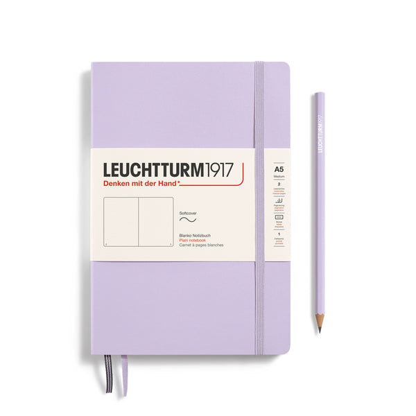 CARNET DE NOTE MOYEN (A5) COUVERTURE SOUPLE, LILAS (Plusieurs styles) — par Leuchtturm1917
