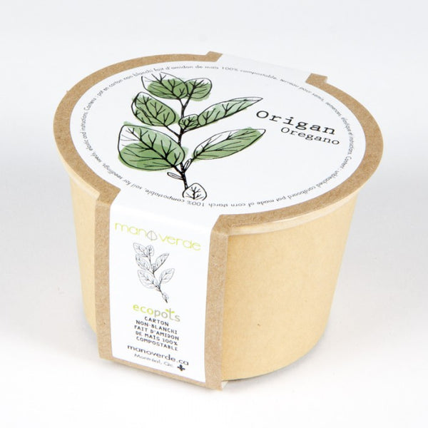 OREGANO SEEDS in Compostable Mini Pot – by Mano Verde