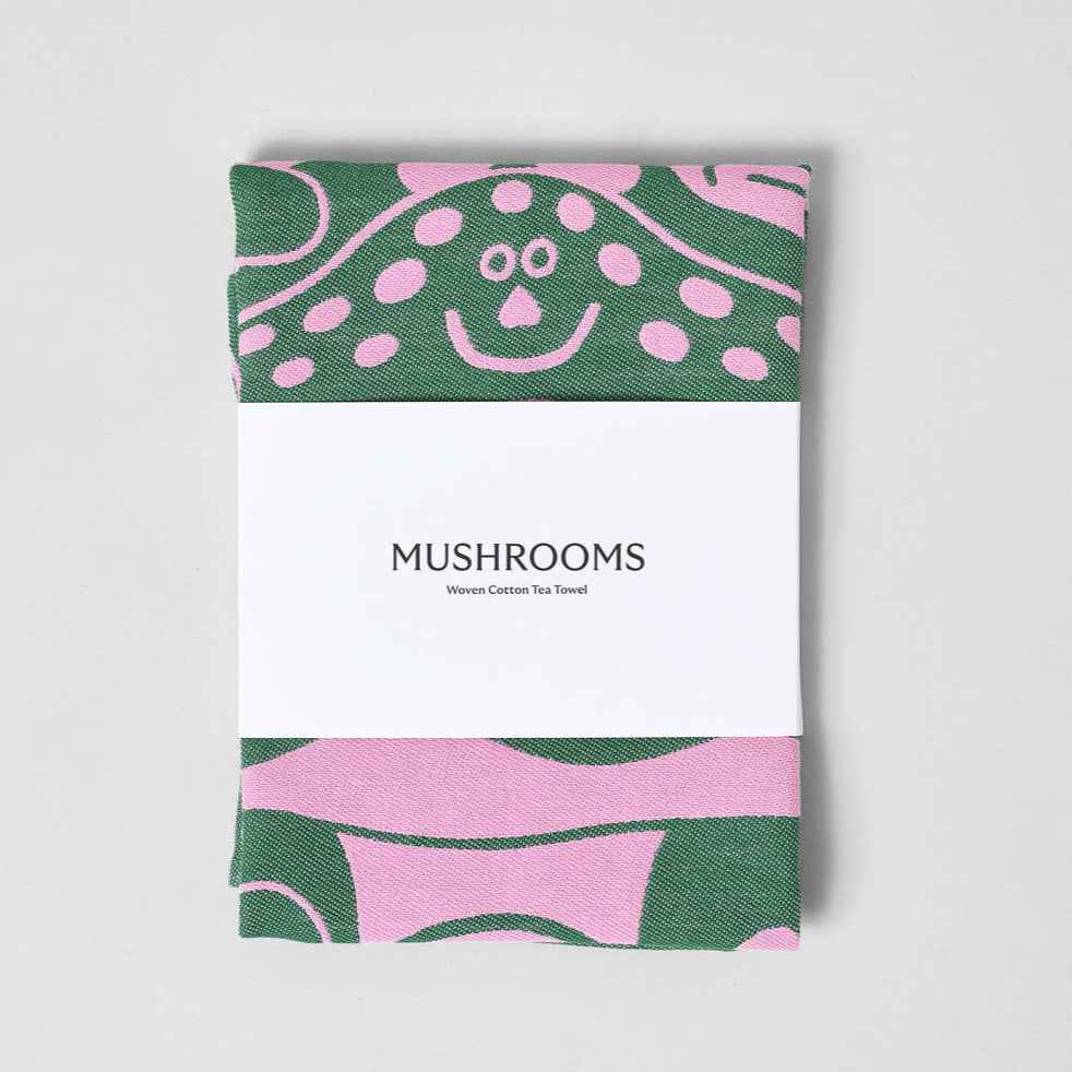 "MUSHROOMS" TEA TOWEL — by Cari Vander Yacht