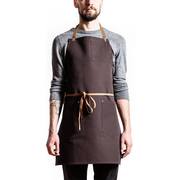 PATRIZIO APRON – Dark Brown — by Maison Milan