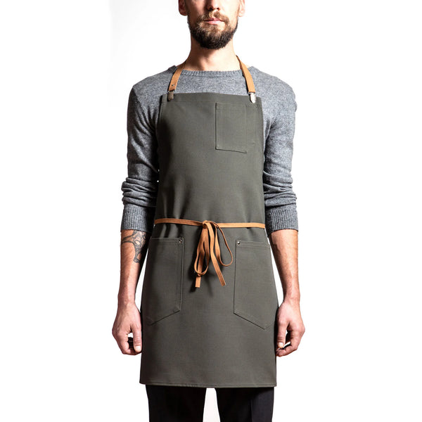 PATRIZIO APRON – Olive — by Maison Milan