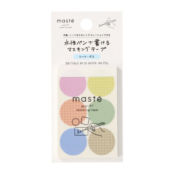 MASTÉ JAPANESE WASHI TAPE SHEETS - Circle — by Mark's