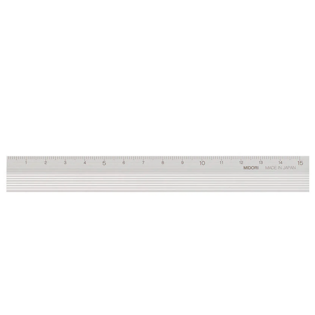 15CM ALUMINUM RULER – By Midori