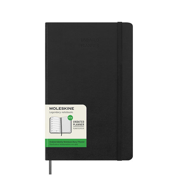 UNDATED CLASSIC PLANNER BLACK LARGE HARDCOVER — by Moleskine