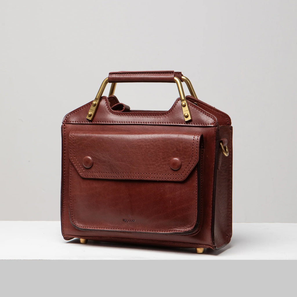 NEO RETRO LARGE CROSSBODY BAG - Chestnut — by Uppdoo