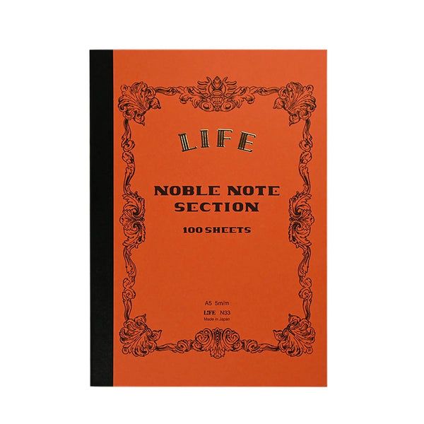 NOBLE NOTEBOOK, A5 GRID - Red — by LIFE