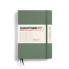 MEDIUM (A5) NOTEBOOK HARDCOVER, OLIVE (Multiple Styles) — by Leuchtturm1917