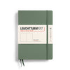 MEDIUM (A5) NOTEBOOK HARDCOVER, OLIVE (Multiple Styles) — by Leuchtturm1917