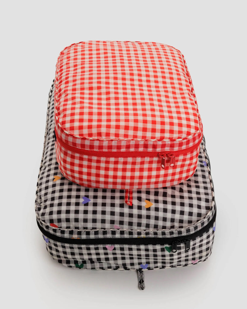 LARGE PACKING CUBE GINGHAM — by Baggu